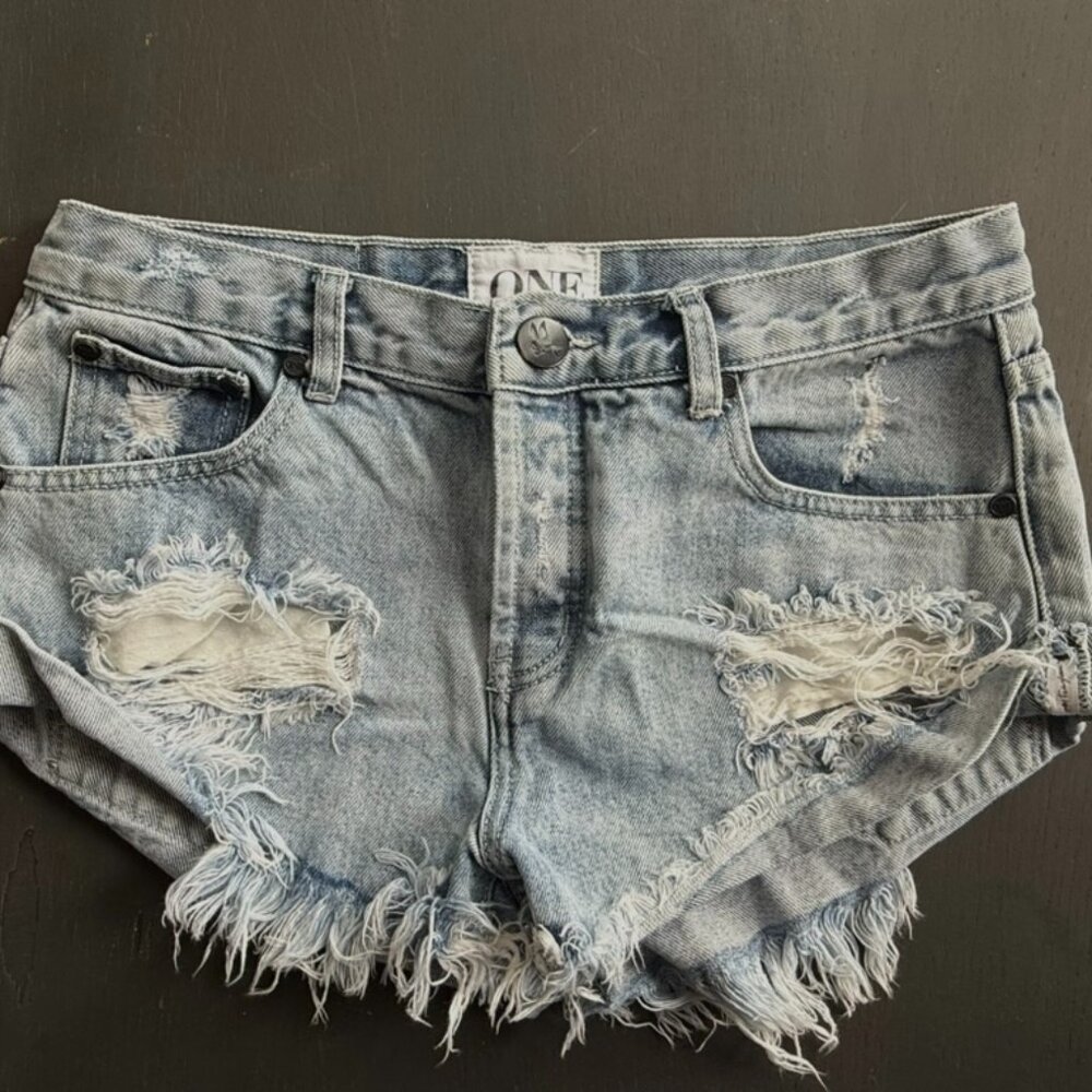 One Teaspoon | Bandits Low Waist Denim Shorts